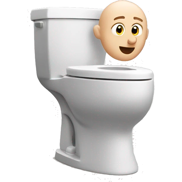Skibidi toilet with bald man coming out of toilet bowl  emoji