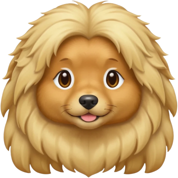 dog with long blonde hair emoji