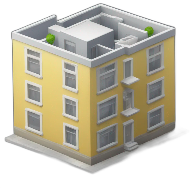 apartment isometric emoji