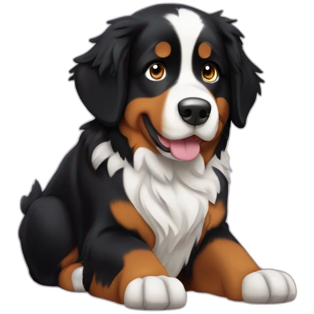 bernese mountain dog olivia newton-john emoji