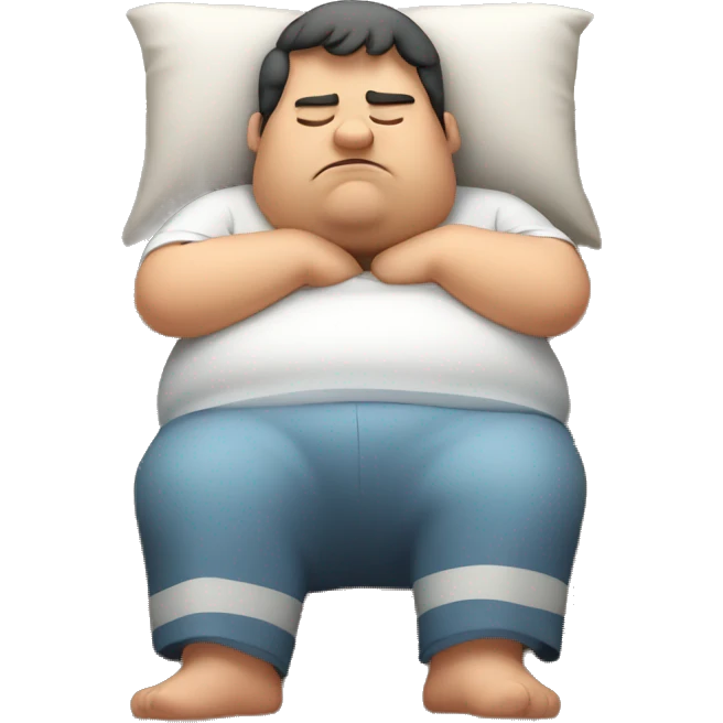 sleepy fat person emoji