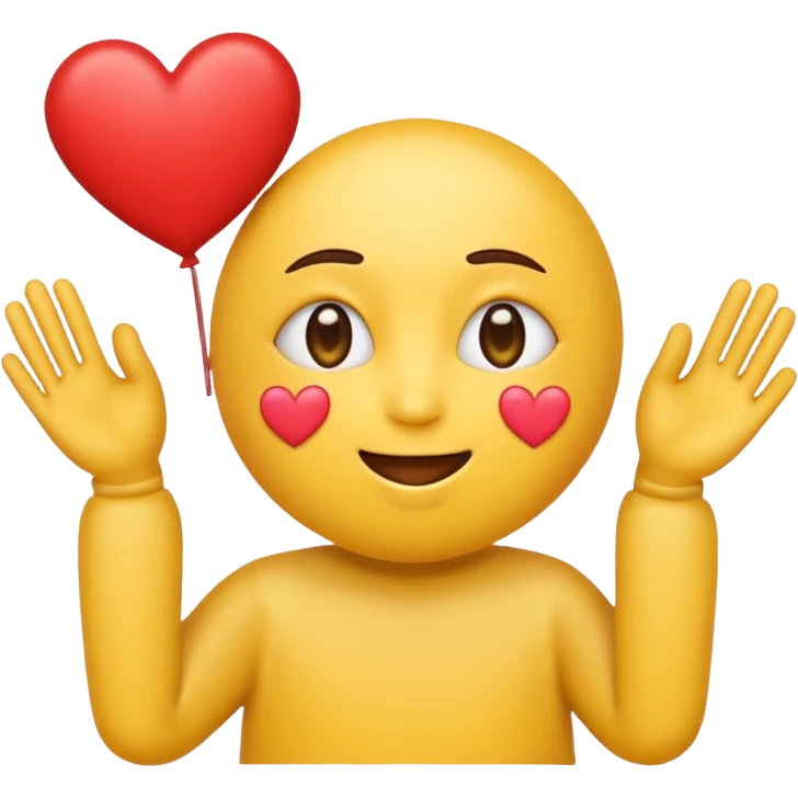 yellow emoji with heart eyes and hearts around it holding a sign that says “i love ley!”  emoji