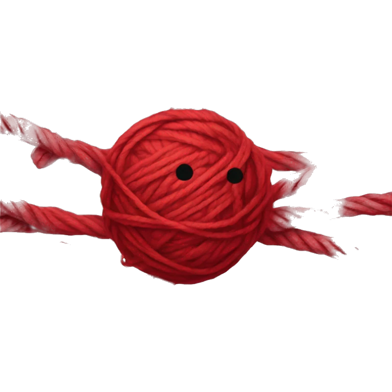 Red Ball of yarn emoji