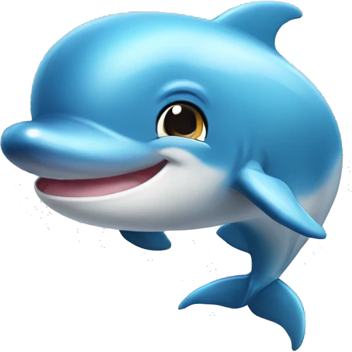 Create a cute emoji of little dolphin  emoji