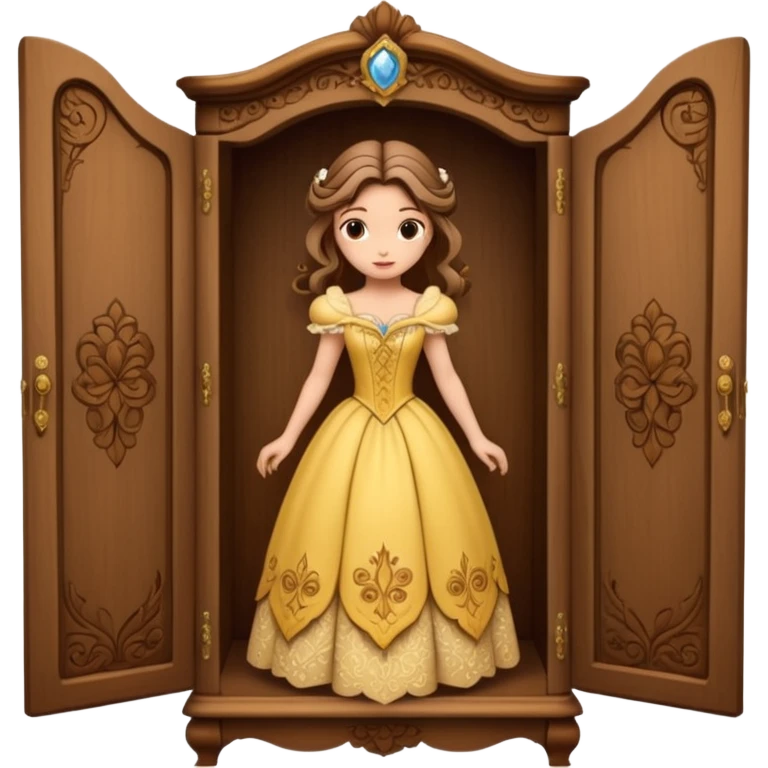 the lady who was turned into a wardrobe by magic, a character from the fairy tale Beauty and the Beast emoji