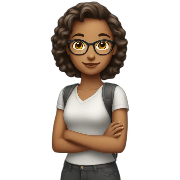 smart and confident girl emoji