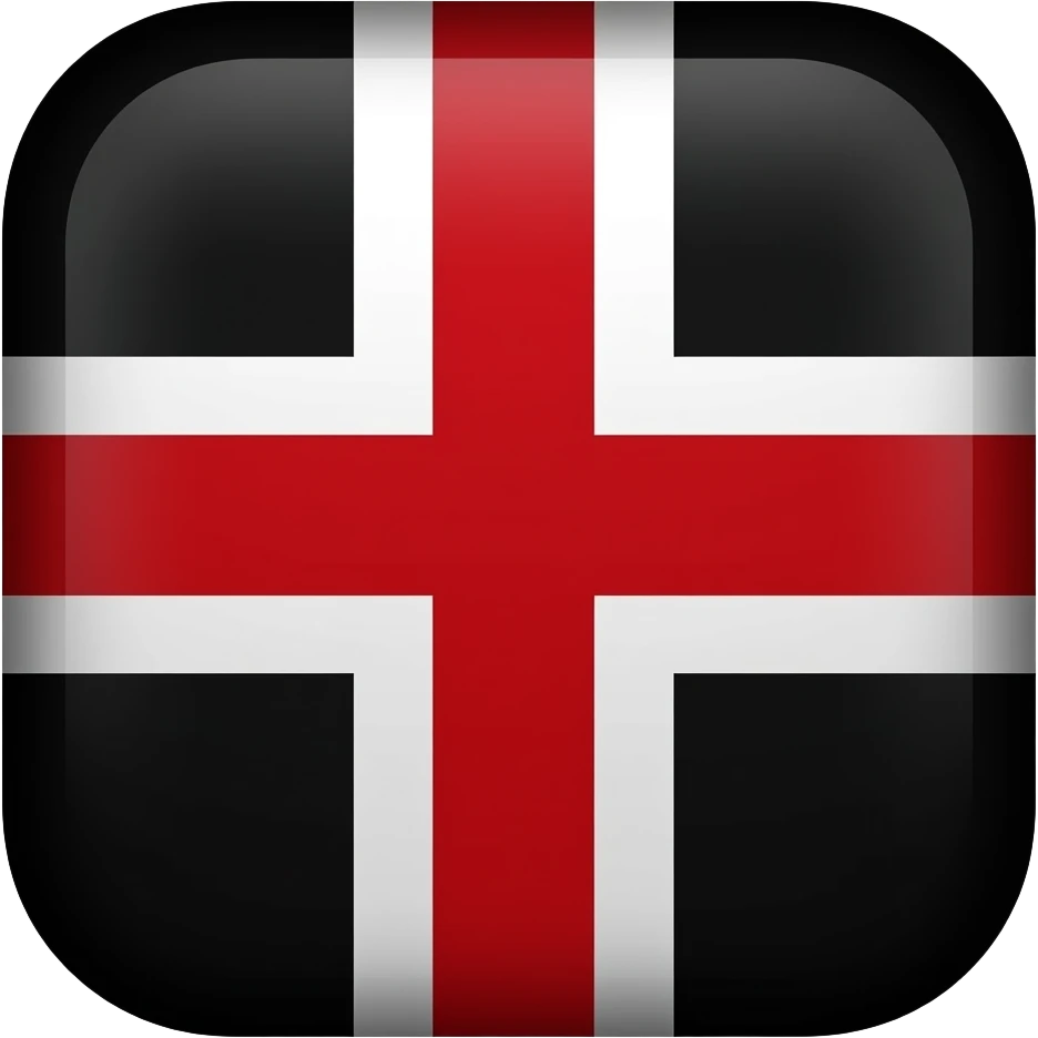 red apostle saint James cross on black background emoji