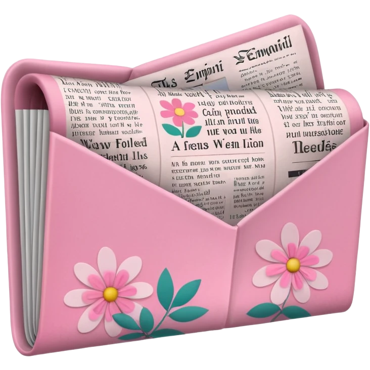 pink girly newspaper emoji