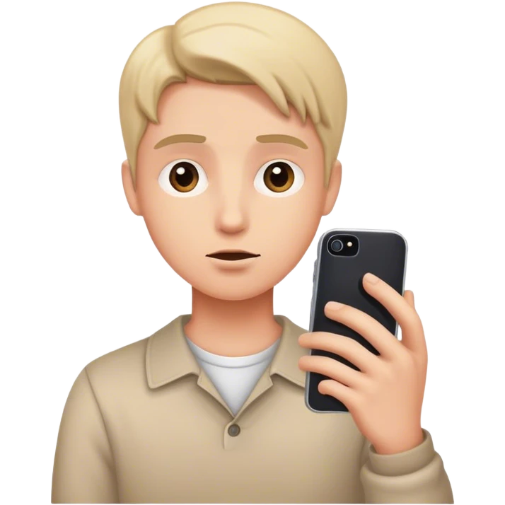 staring at phone emoji
