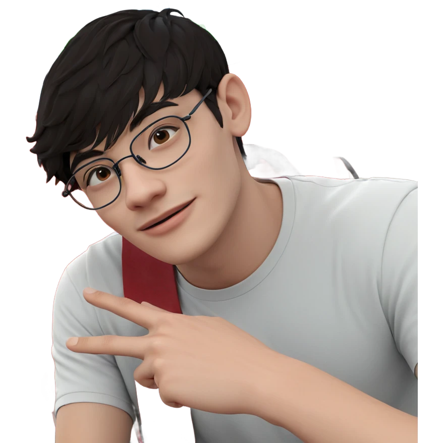 boy with glasses by vending machine emoji