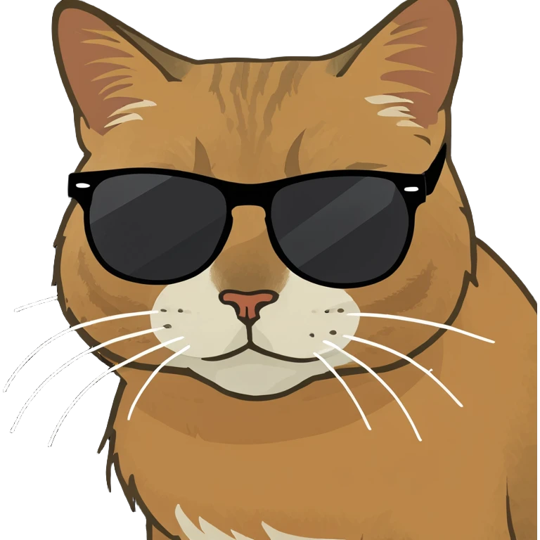 Cat with sunglasses emoji
