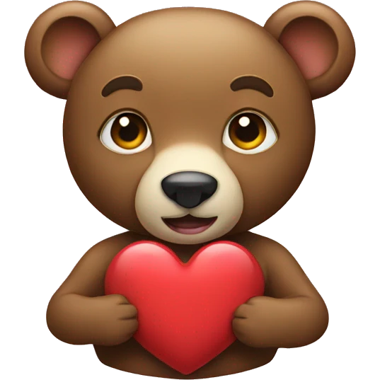 heart with a bear emoji