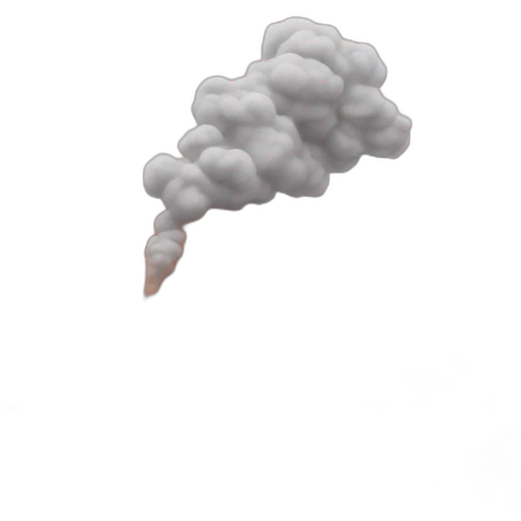 smoke between two peach colored hills emoji