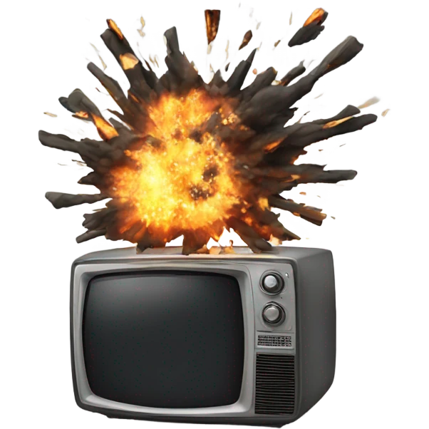a tv exploding emoji