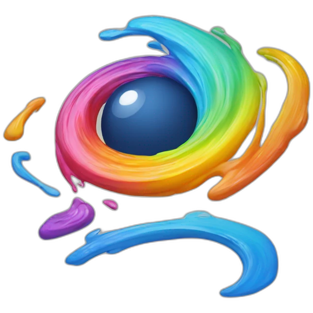RAINBOW PAINT swirl LIKE PORTAL emoji