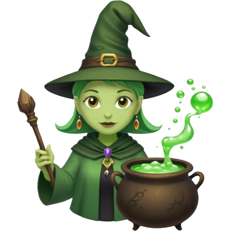 green witch cooking potion emoji