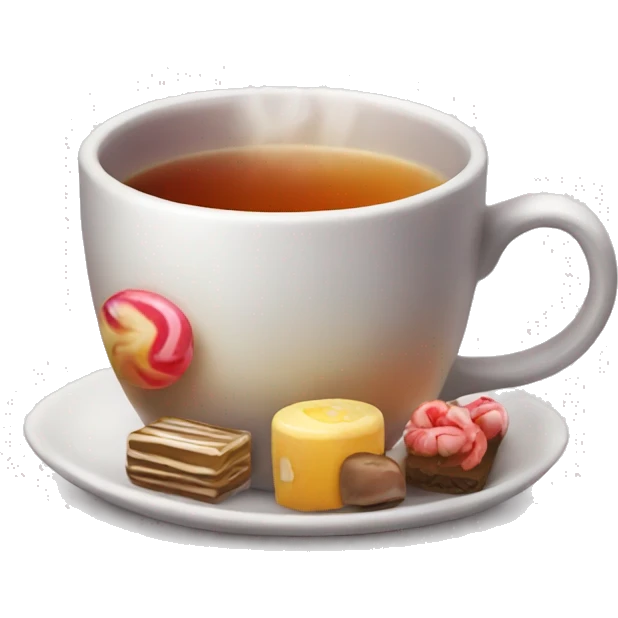 Warm tea with sweets emoji