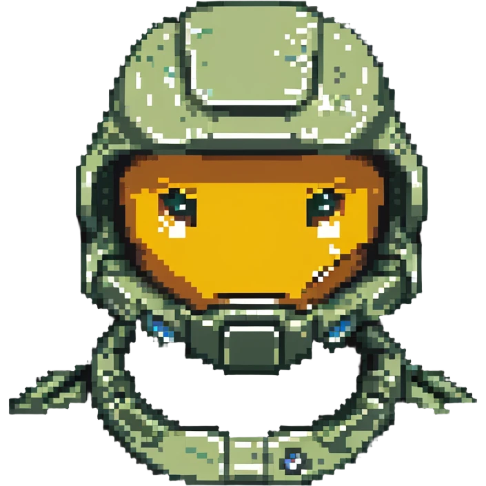 Master Chief with a single tear emoji