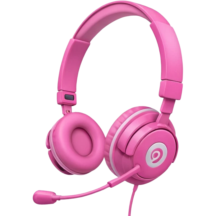 Headset Pink color  emoji