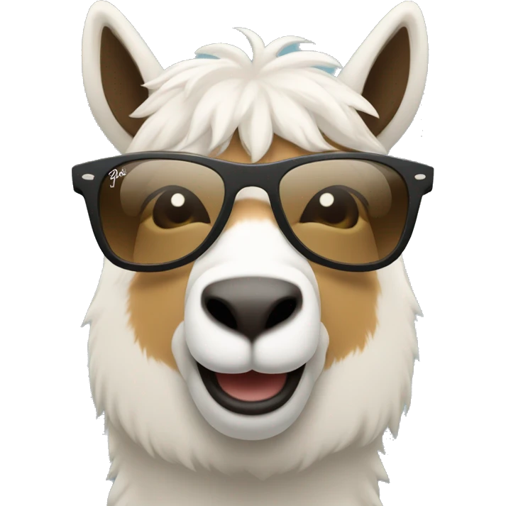 Stylized Alpaka with rayban emoji