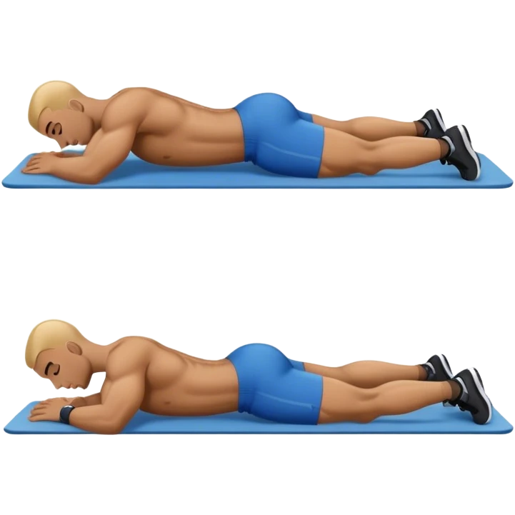 lying down man weighted glute bridges emoji