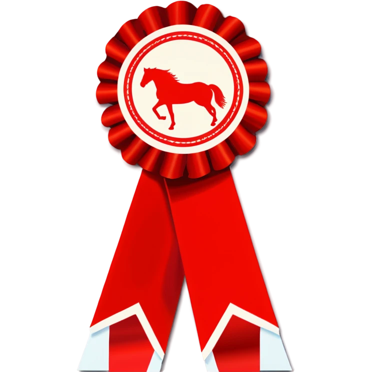 Red horse show award ribbon no text  emoji