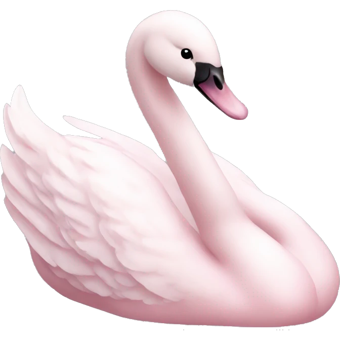 pastel pink swan emoji