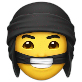 Smiling ninja emoji