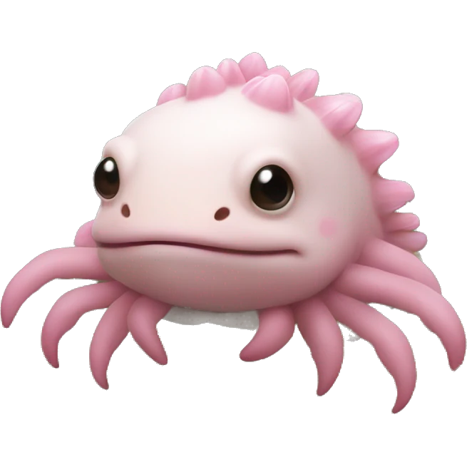 Axolotl sakura flowers on it a head emoji