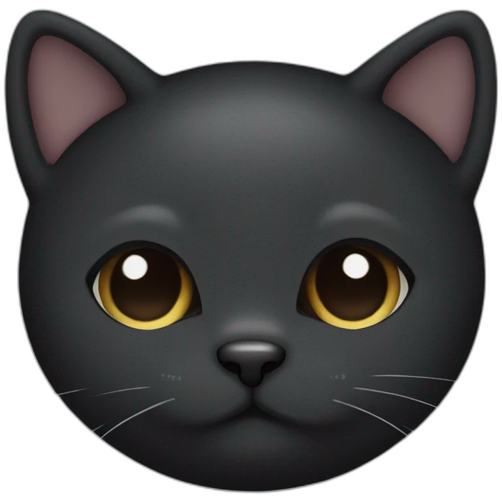 black mellow mochi cat emoji