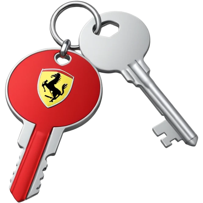 Ferrari key with a red background emoji