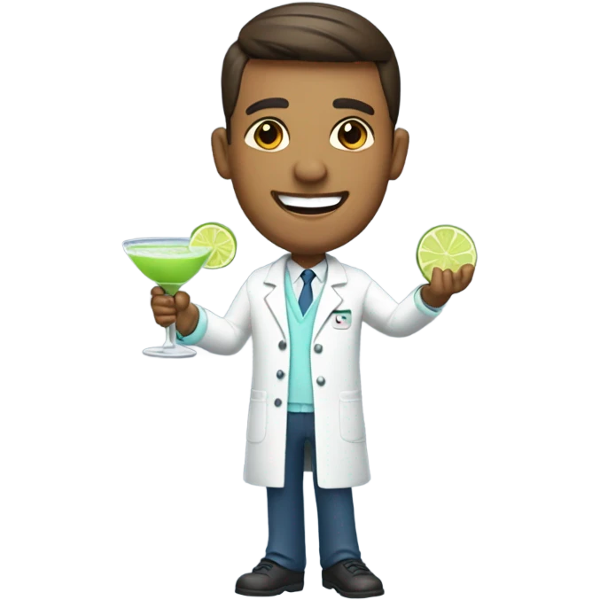 Dentist drinking margaritas  emoji