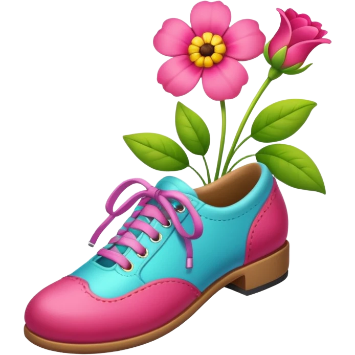 Flower holding a shoe  emoji