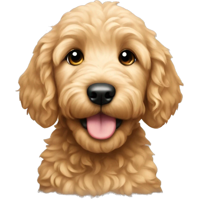 Golden doodle puppy emoji