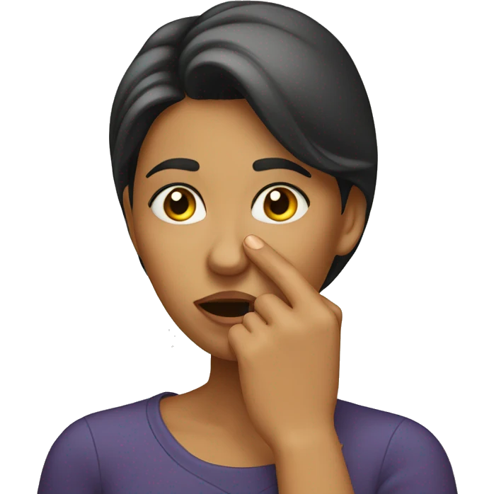 lady pinching her nose  emoji