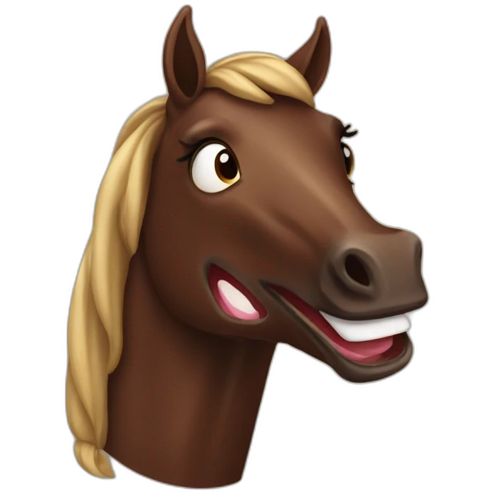 chocolate horse neighing emoji