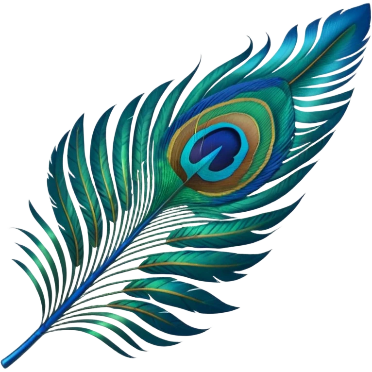 Peacock feathersone feather emoji