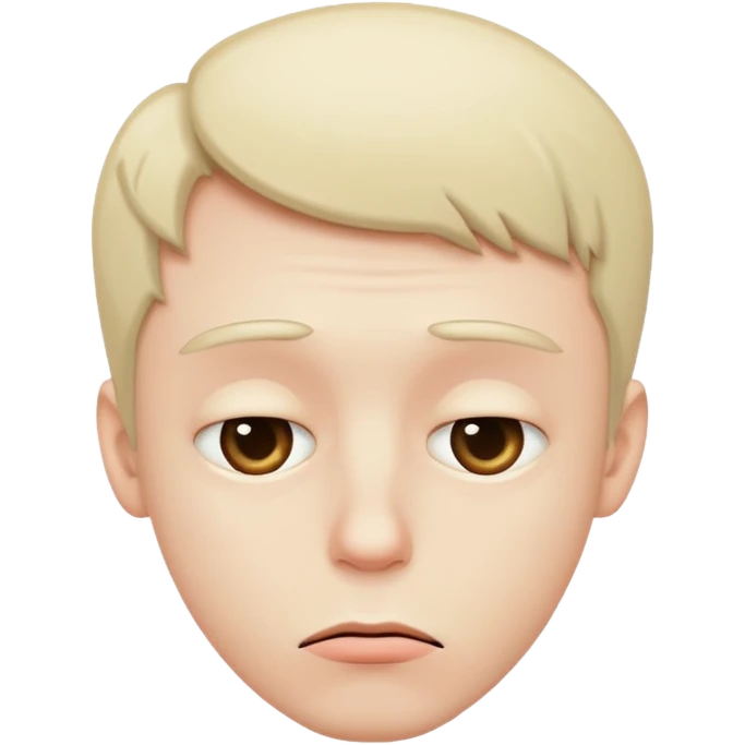 A sad guys who want  kiss  emoji