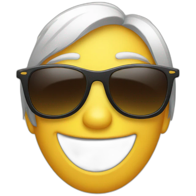 happy face with sunglasses emoji