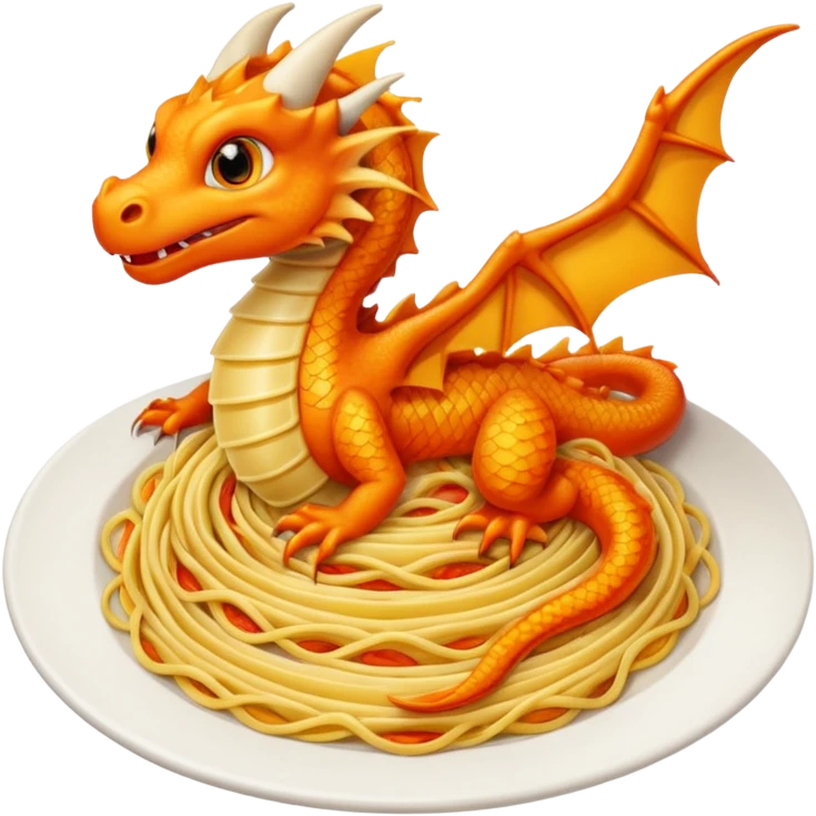 Dragon con cuerpo de pasta canelloni emoji