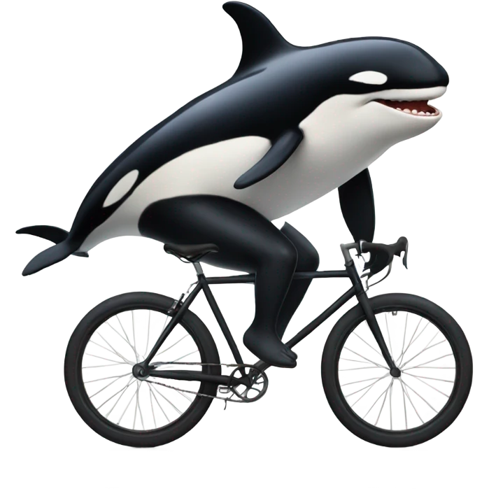 'orca riding a bike emoji