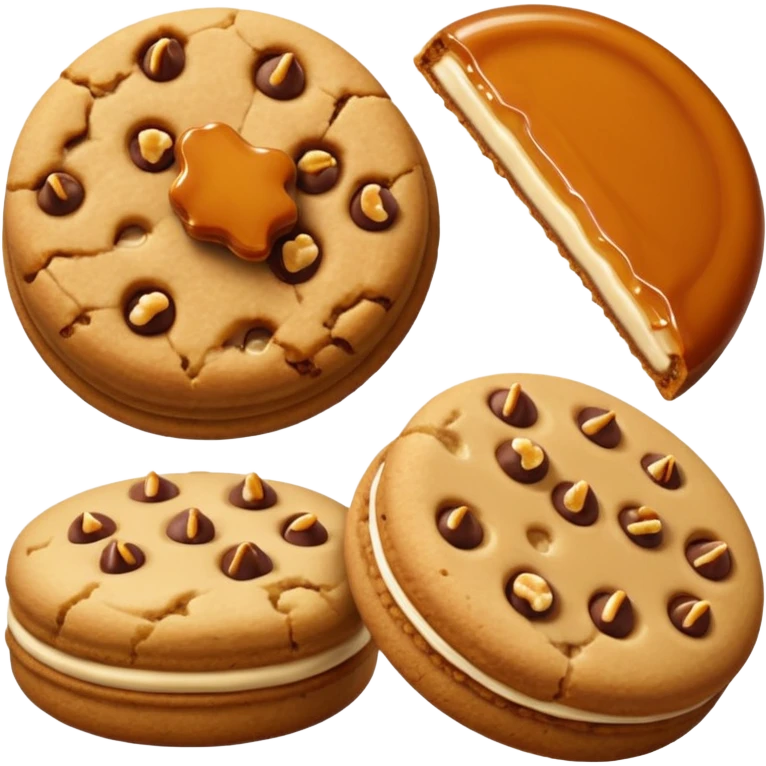 Cookis praline and hazelnut and cramel emoji