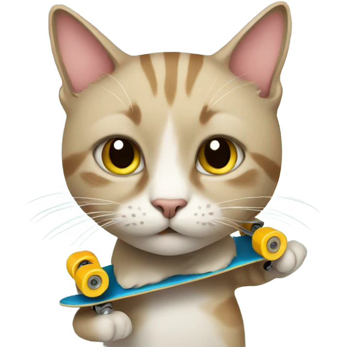 Cat with skateboard  emoji
