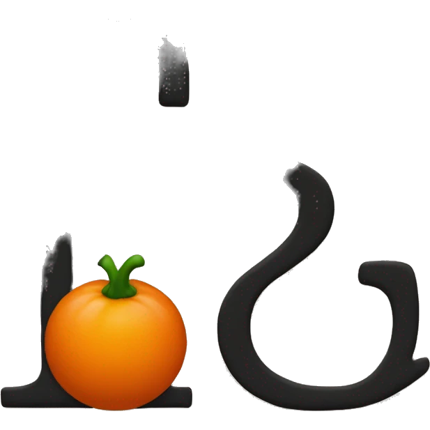 The colors orange and black next to each other the the letter P in the orange and the letter H in the black emoji