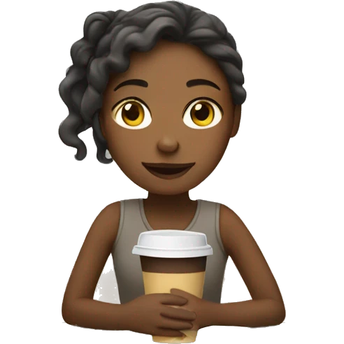 Girl with Café  emoji