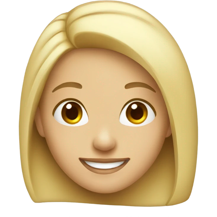 smiling blonde girl portrait emoji