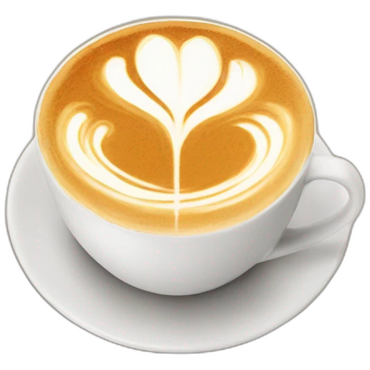 latte art tulip emoji