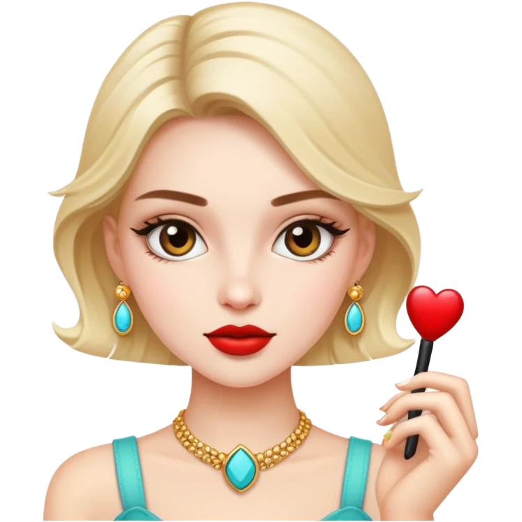 stylish girl with accessories emoji