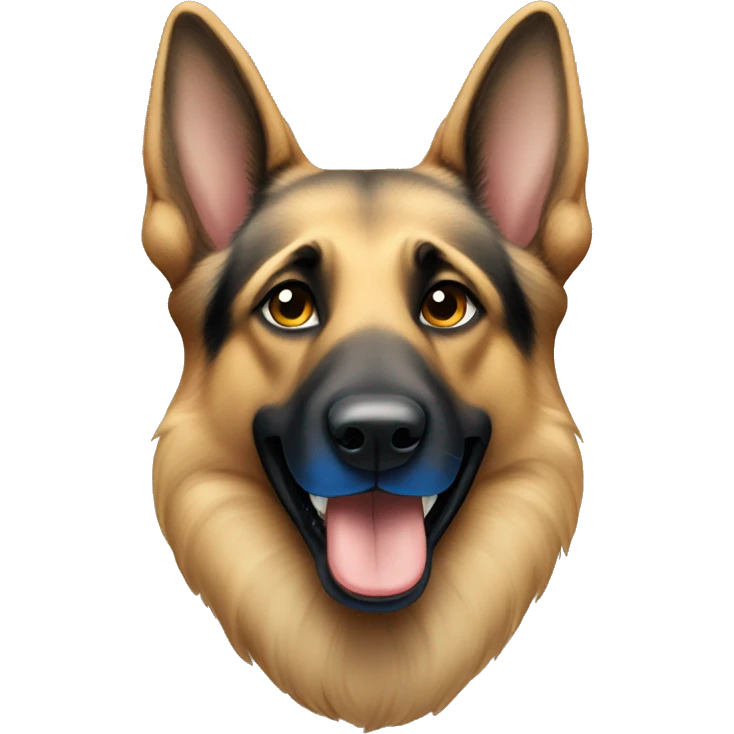 german shepherd with blue bone emoji