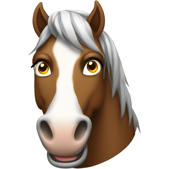 Scared horse emoji